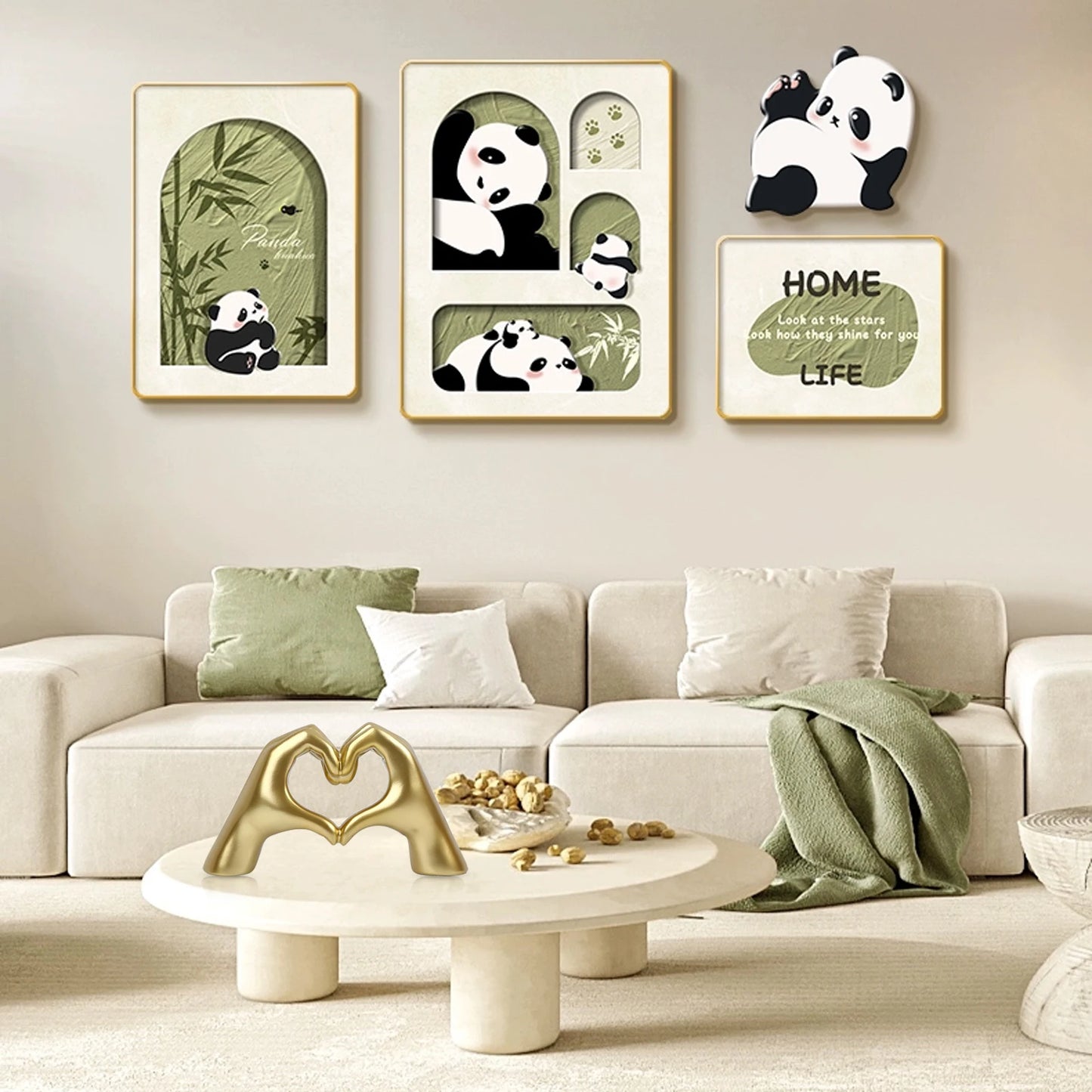 Heart Shaped Hand Statue Home Decor Accents