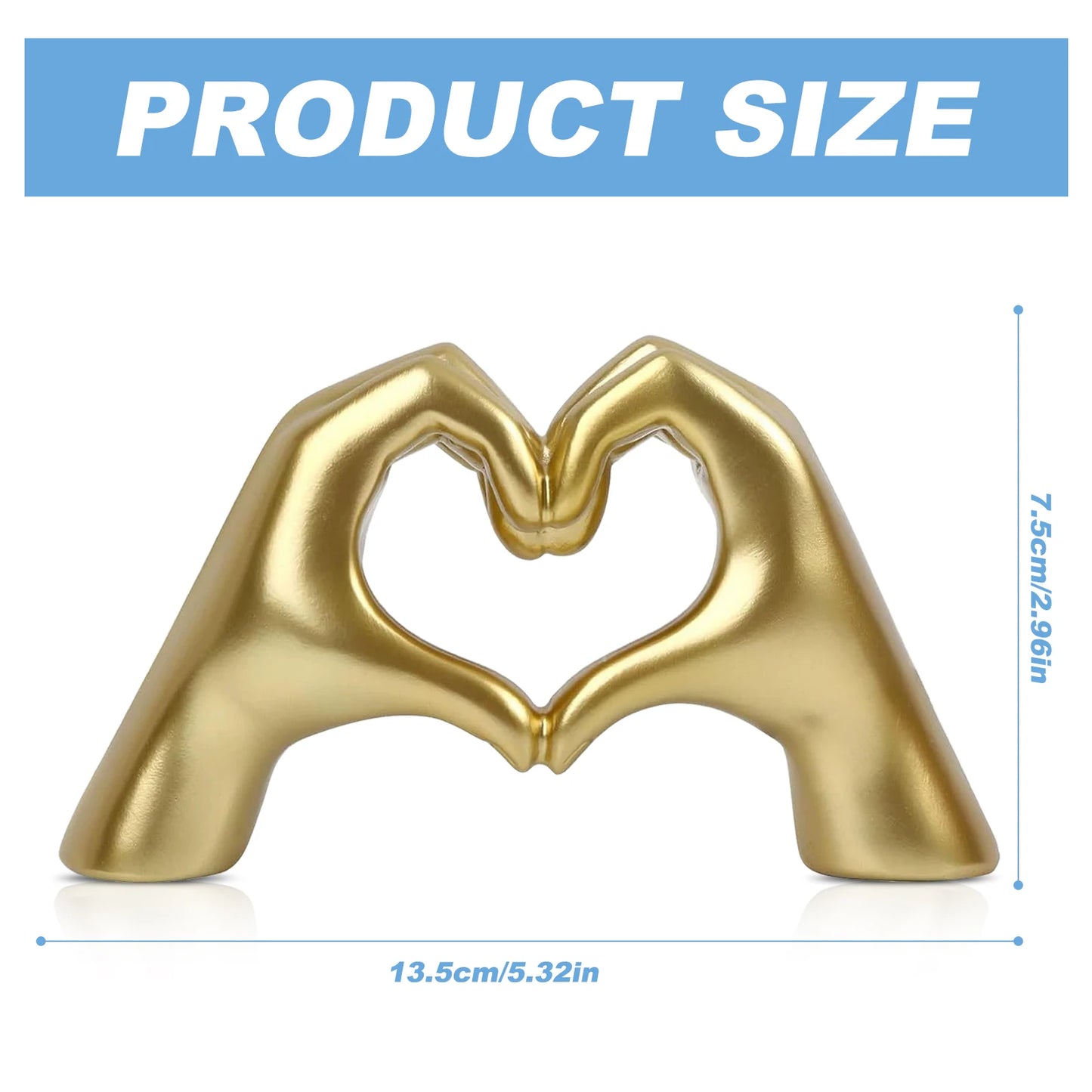 Heart Shaped Hand Statue Home Decor Accents