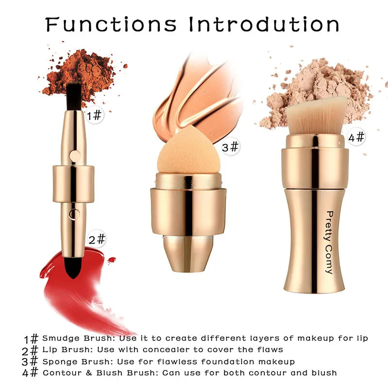 4 In 1 Multi-Functional Makeup Brush