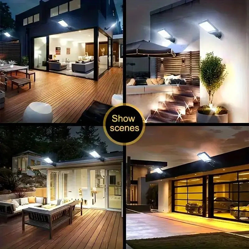 LED Outdoor Solar Lights w/ Remote Control Motion Sensor 1/2/4-Pack