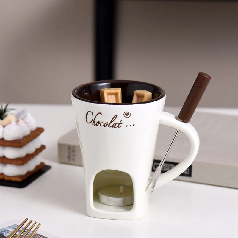Double-Layer Heat-Resistant Ceramic Cup Coffee Tea Hot Chocolate