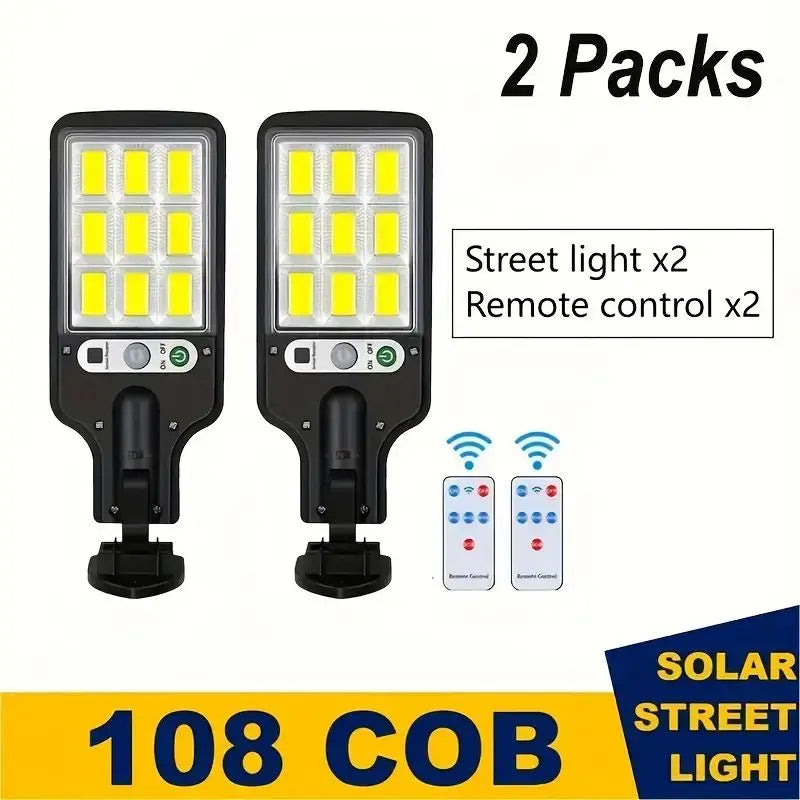LED Outdoor Solar Lights w/ Remote Control Motion Sensor 1/2/4-Pack