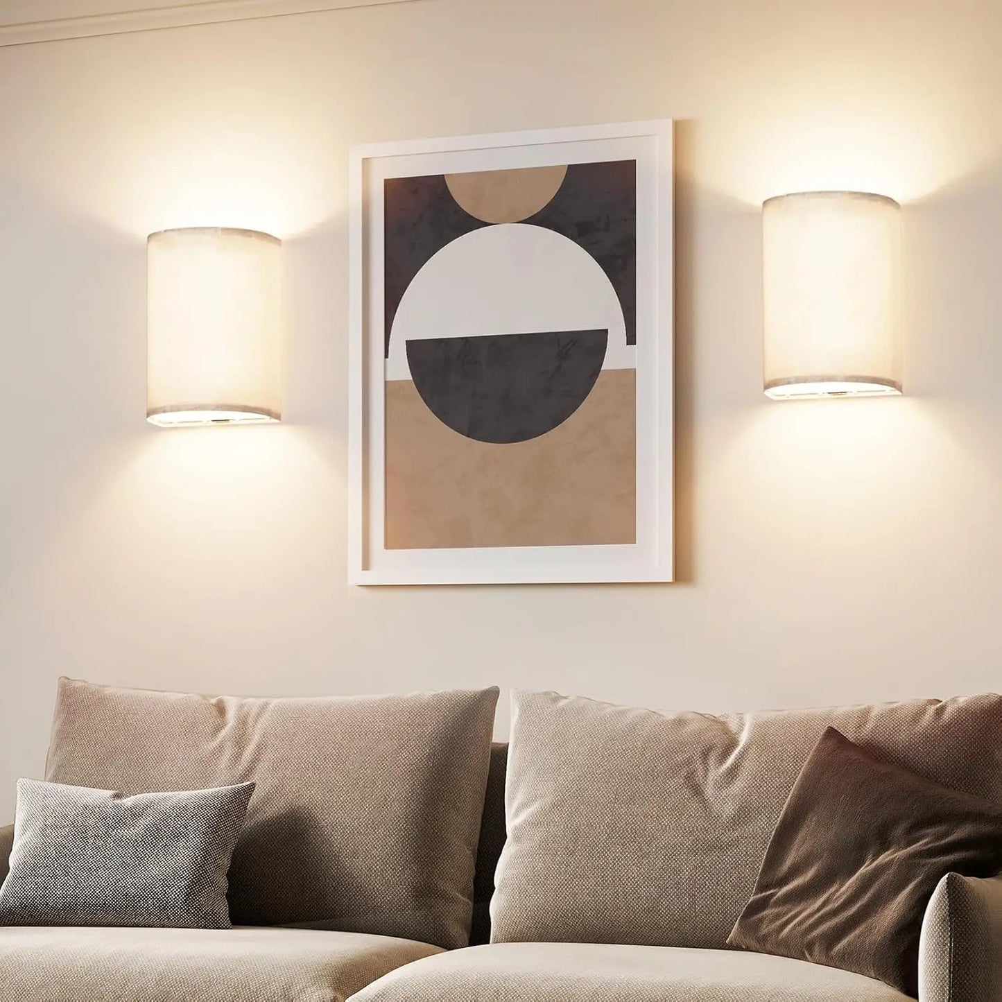Rechargeable Wireless Wall Sconce Set w/ Remote Dimmable