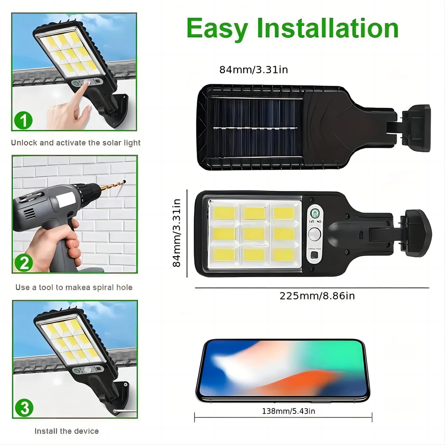 LED Outdoor Solar Lights w/ Remote Control Motion Sensor 1/2/4-Pack