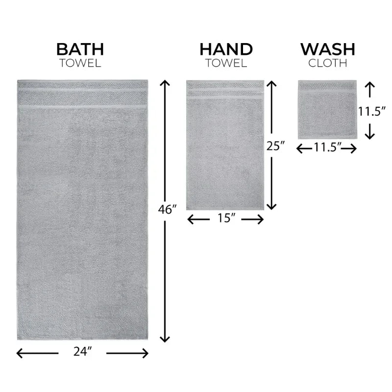 10 Piece 100% Cotton Towel Set