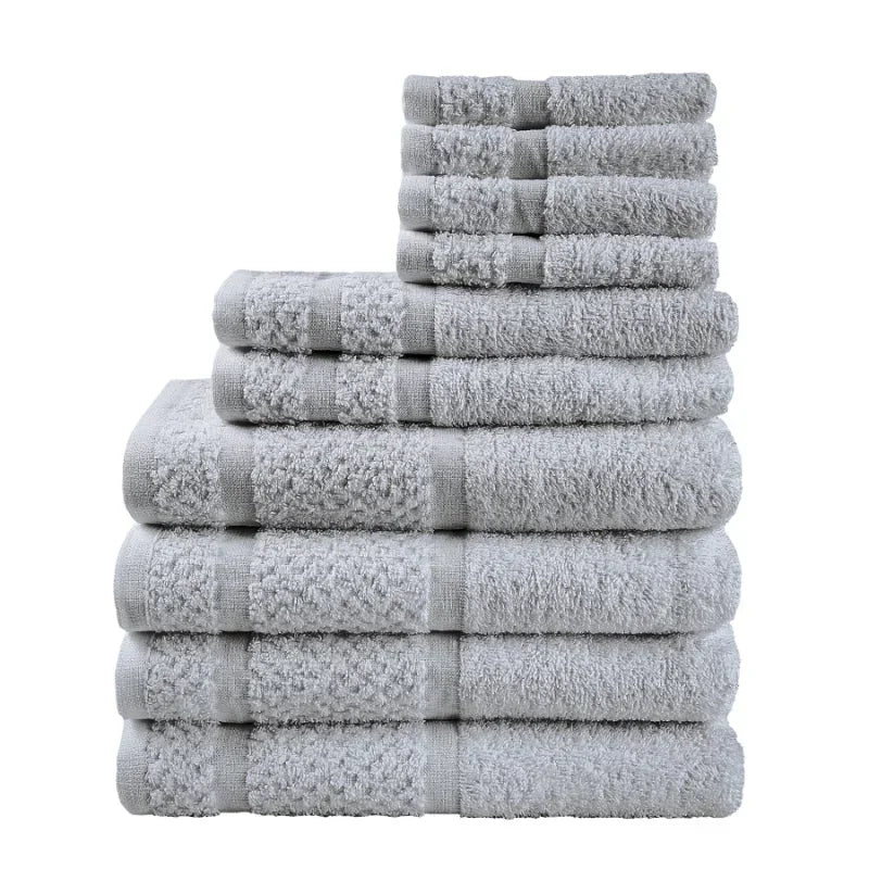 10 Piece 100% Cotton Towel Set