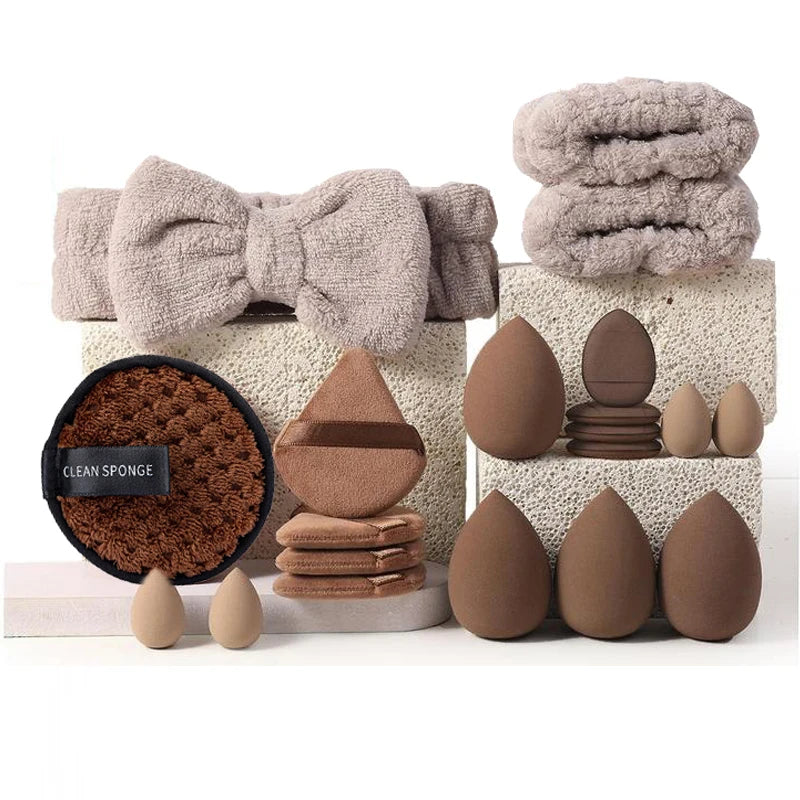 20/40pcs Professional Makeup Brush And Sponge Set