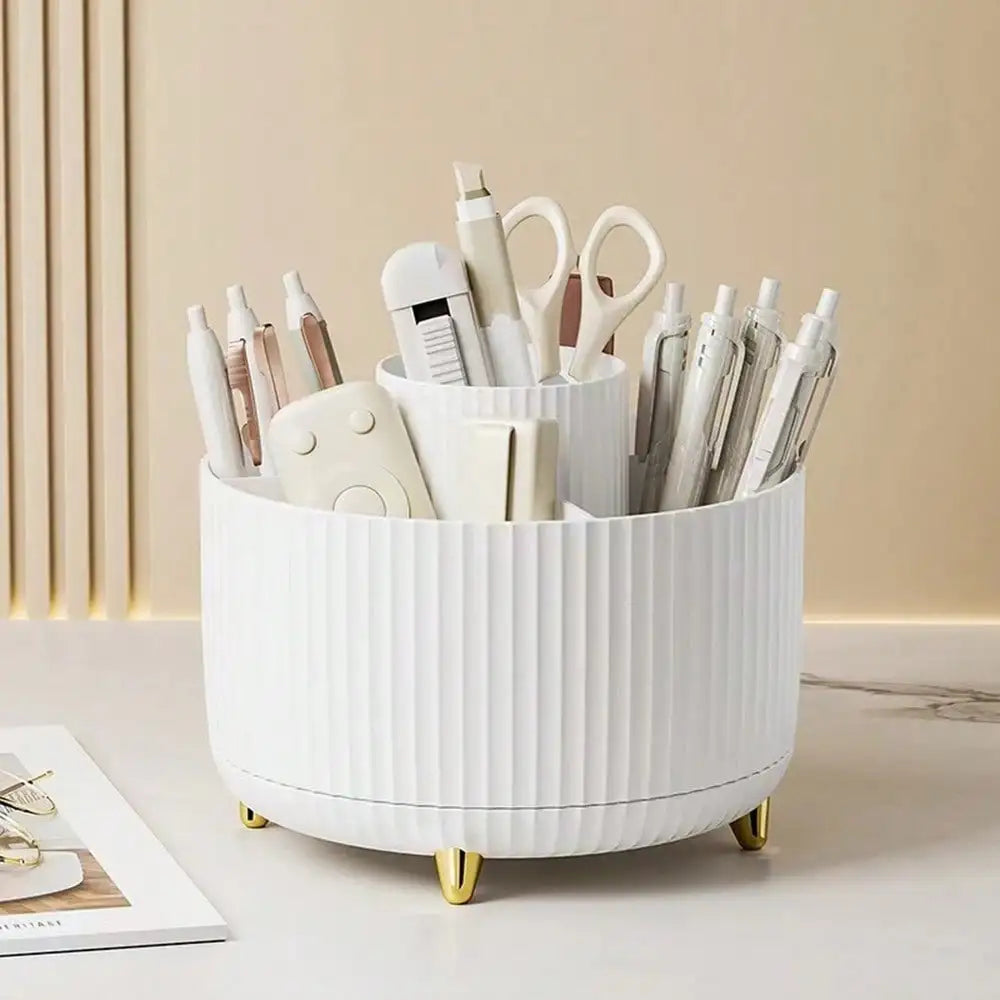 360° Rotating Makeup Brush Holder Organizer