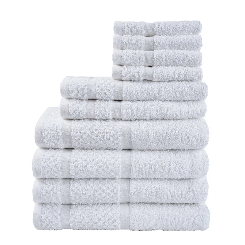10 Piece 100% Cotton Towel Set
