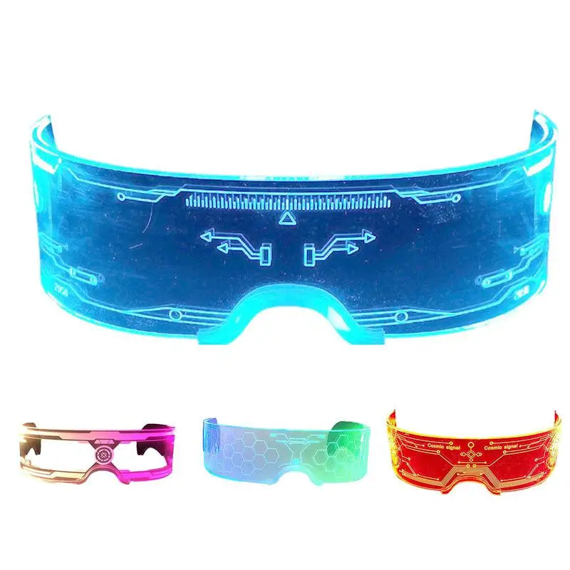 LED Visor Sci-Tech Glowing Glasses Neon Luminous