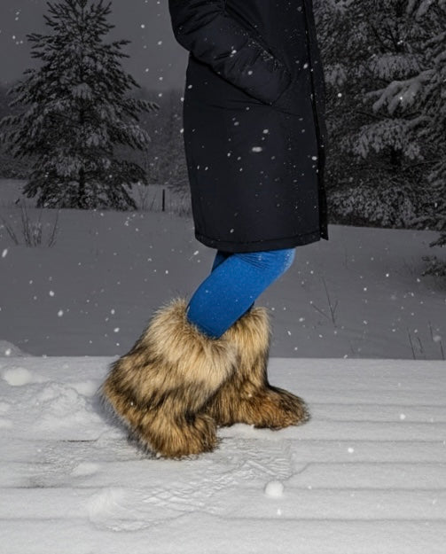 Faux Fur Calf Boots