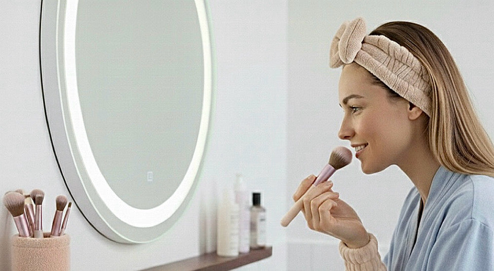 13pcs Makeup Brush Set w/ 3pcs Headband & Wristbands Set