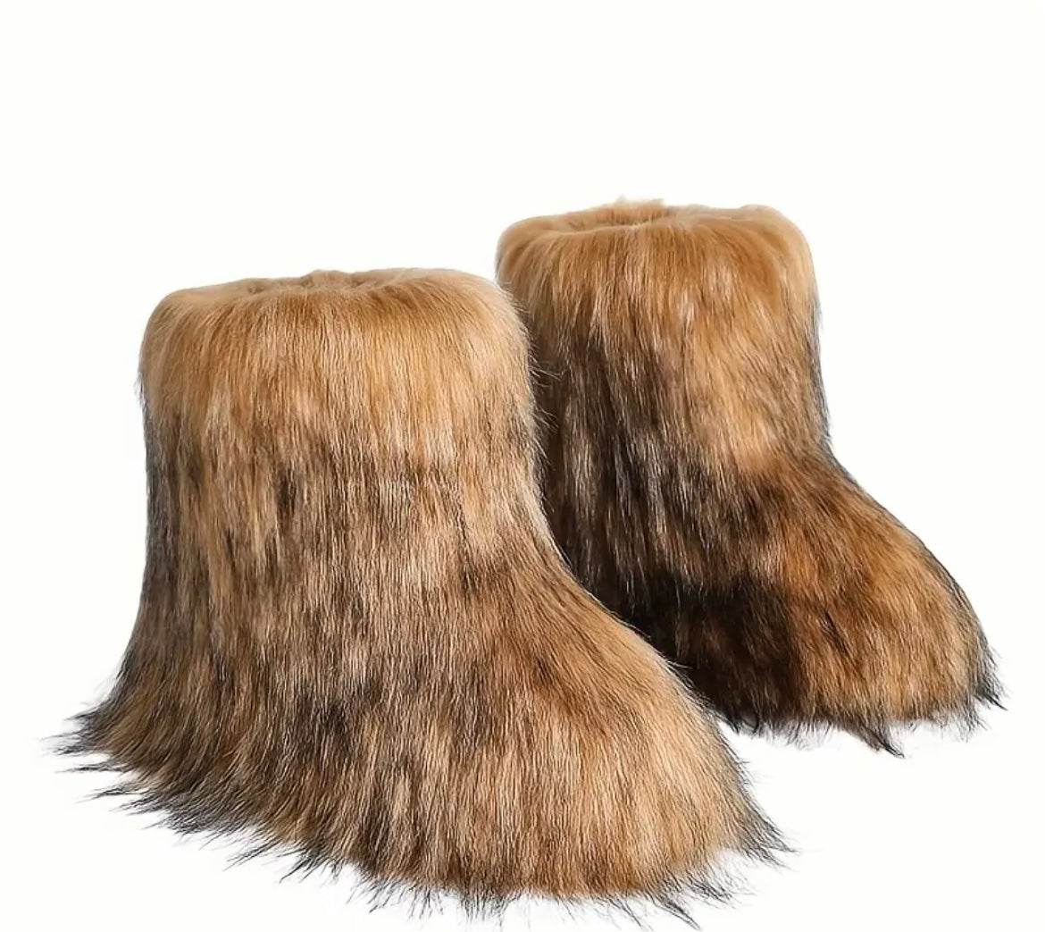 Faux Fur Calf Boots