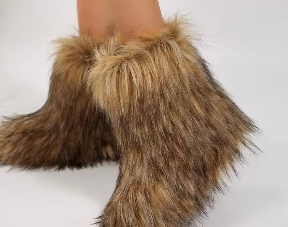 Faux Fur Calf Boots