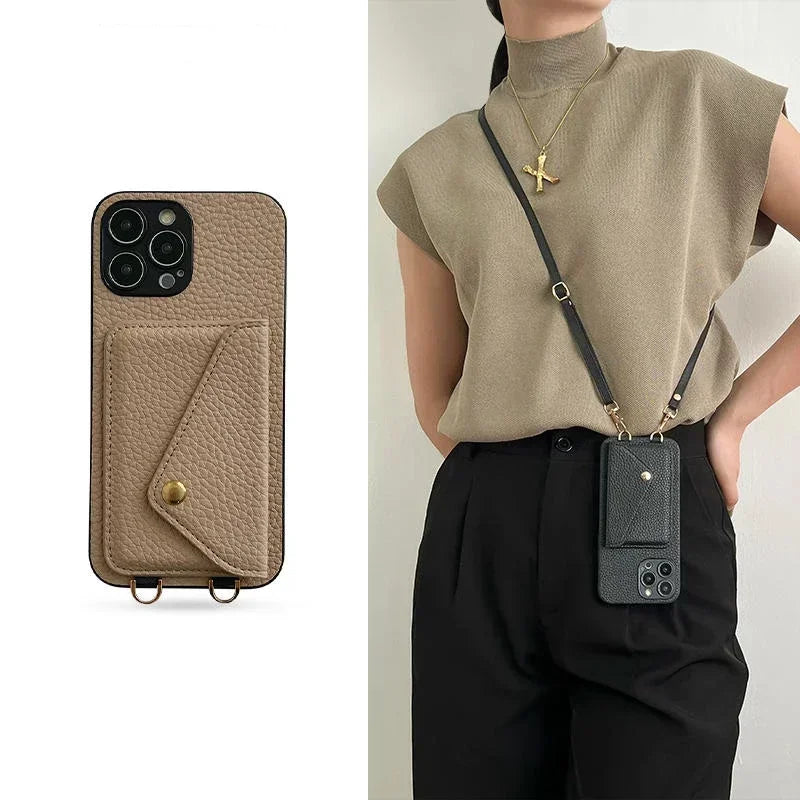 Lanyard Crossbody Wallet w/ Phone Case