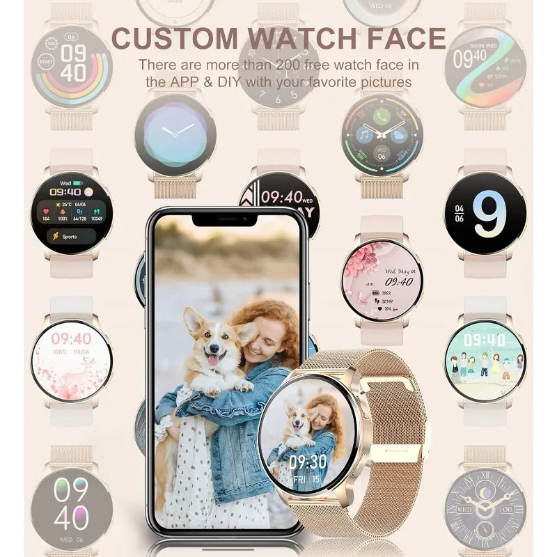 Smart Watch Fitness Tracker Answer/Make Calls Android iOS Waterproof