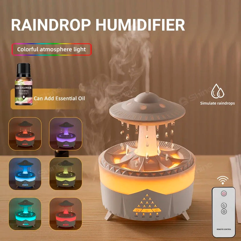 Rain Cloud Humidifier Diffuser Lamp with Remote Control