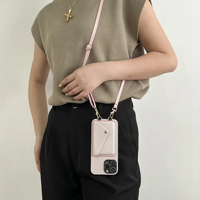 Lanyard Crossbody Wallet w/ Phone Case