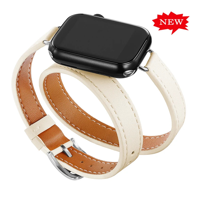 Leather Strap Replacement Band for Apple Watch