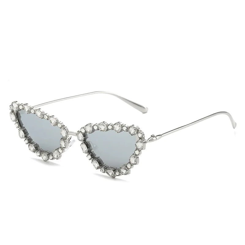 Retro Rhinestone Cat Eyes Sunglasses