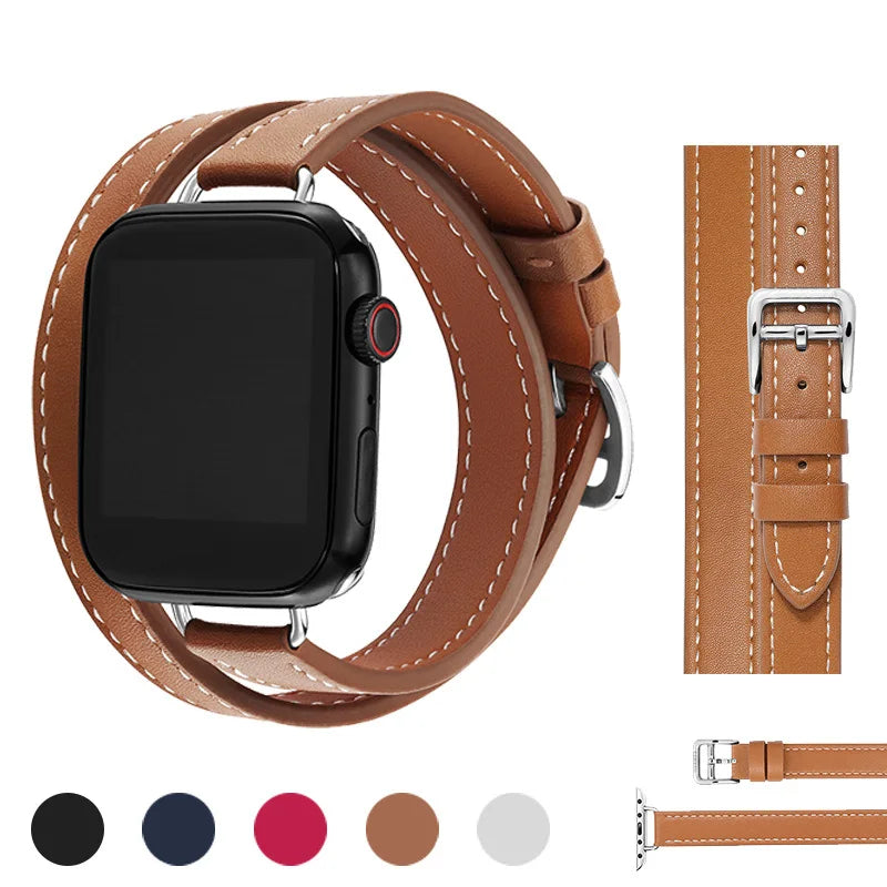 Leather Strap Replacement Band for Apple Watch