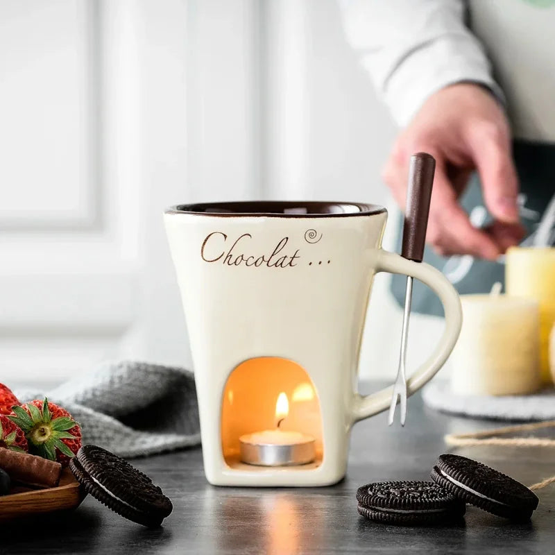 Double-Layer Heat-Resistant Ceramic Cup Coffee Tea Hot Chocolate