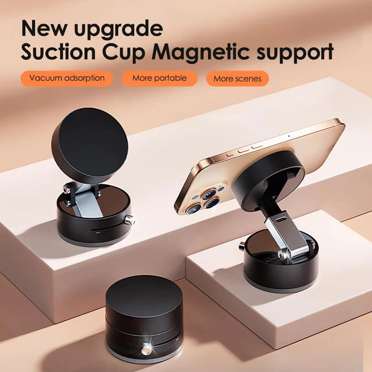 Magnetic Vacuum Suction Phone Holder Mount iPhone Multi-function