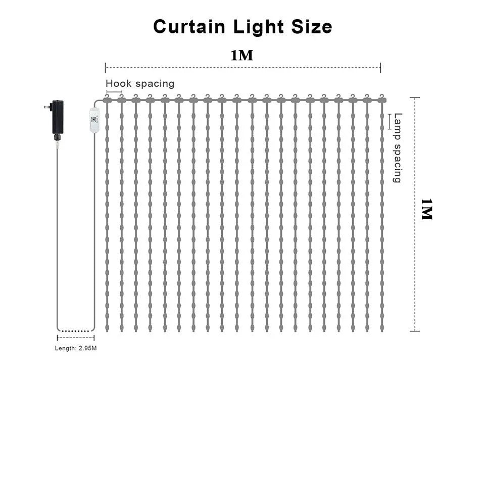 Smart LED Curtain Light APP Control Pattern Music Ambient Lighting