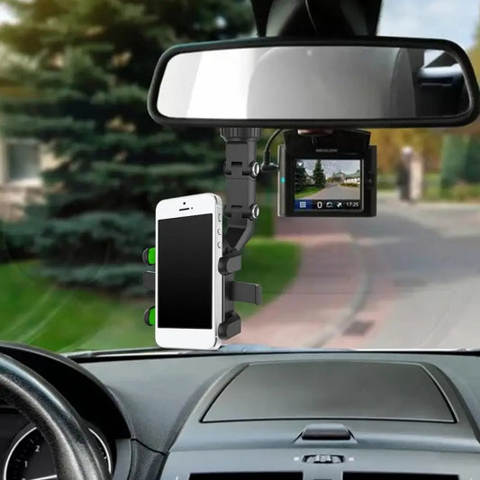 360° Rear-View Mirror Mount Car Phone Holder