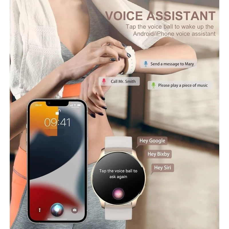 Smart Watch Fitness Tracker Answer/Make Calls Android iOS Waterproof