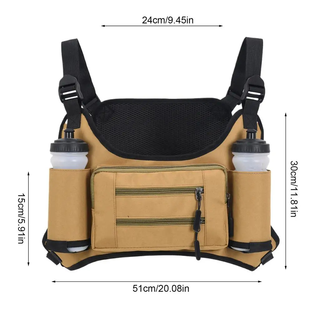 Outdoor Workout Multi Pocket Storage Running Vest Sport Unisex