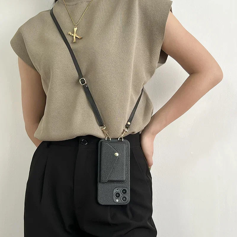 Lanyard Crossbody Wallet w/ Phone Case