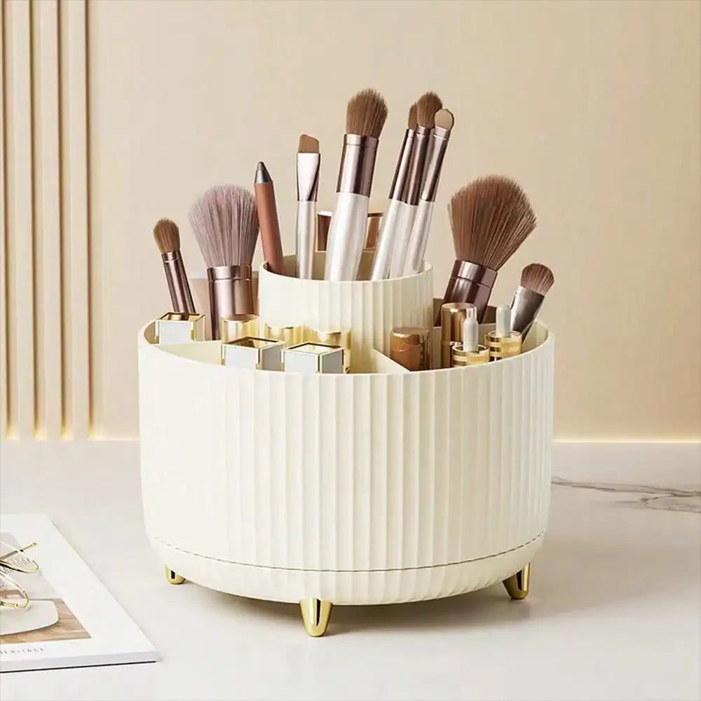 360° Rotating Makeup Brush Holder Organizer