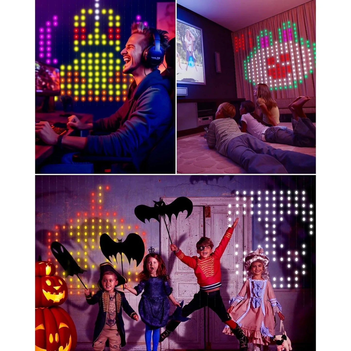 Smart LED Curtain Light APP Control Pattern Music Ambient Lighting