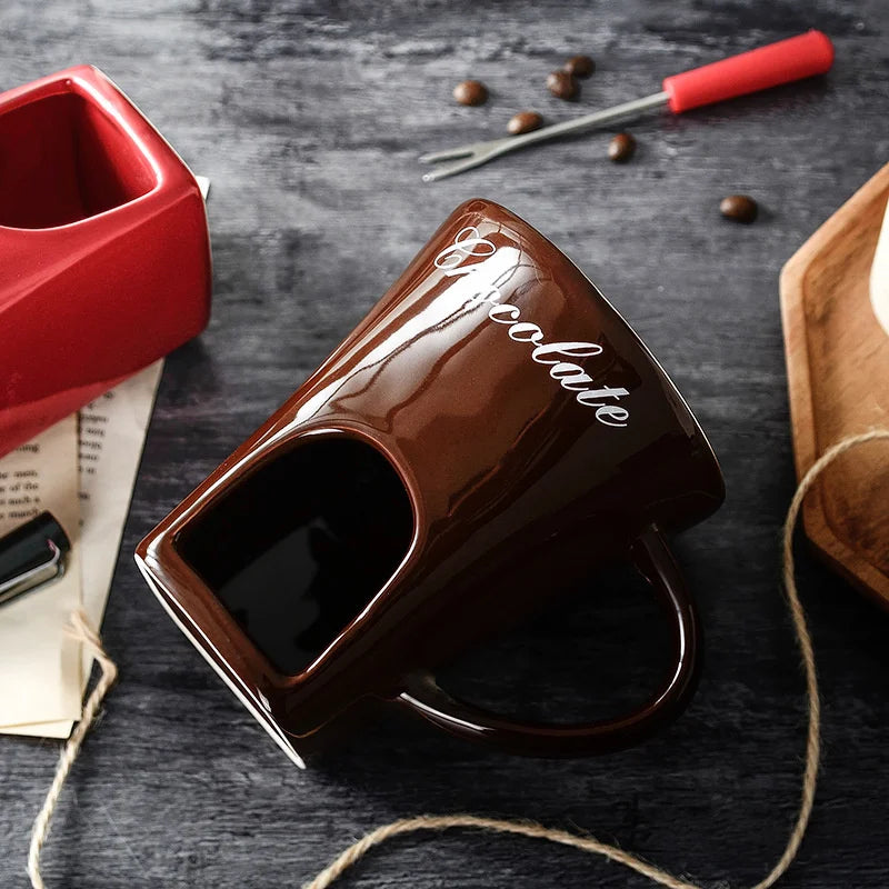 Double-Layer Heat-Resistant Ceramic Cup Coffee Tea Hot Chocolate