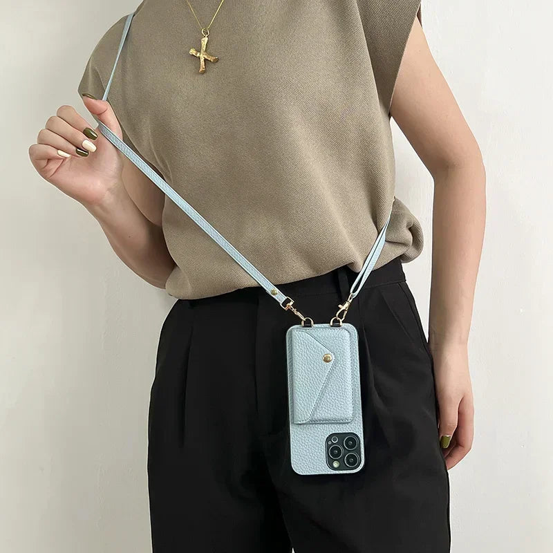 Lanyard Crossbody Wallet w/ Phone Case