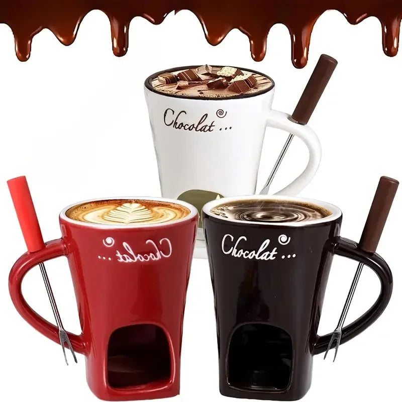 Double-Layer Heat-Resistant Ceramic Cup Coffee Tea Hot Chocolate