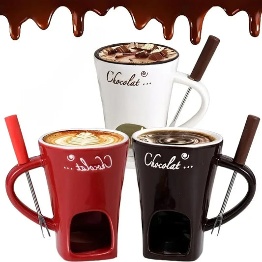 Double-Layer Heat-Resistant Ceramic Cup Coffee Tea Hot Chocolate